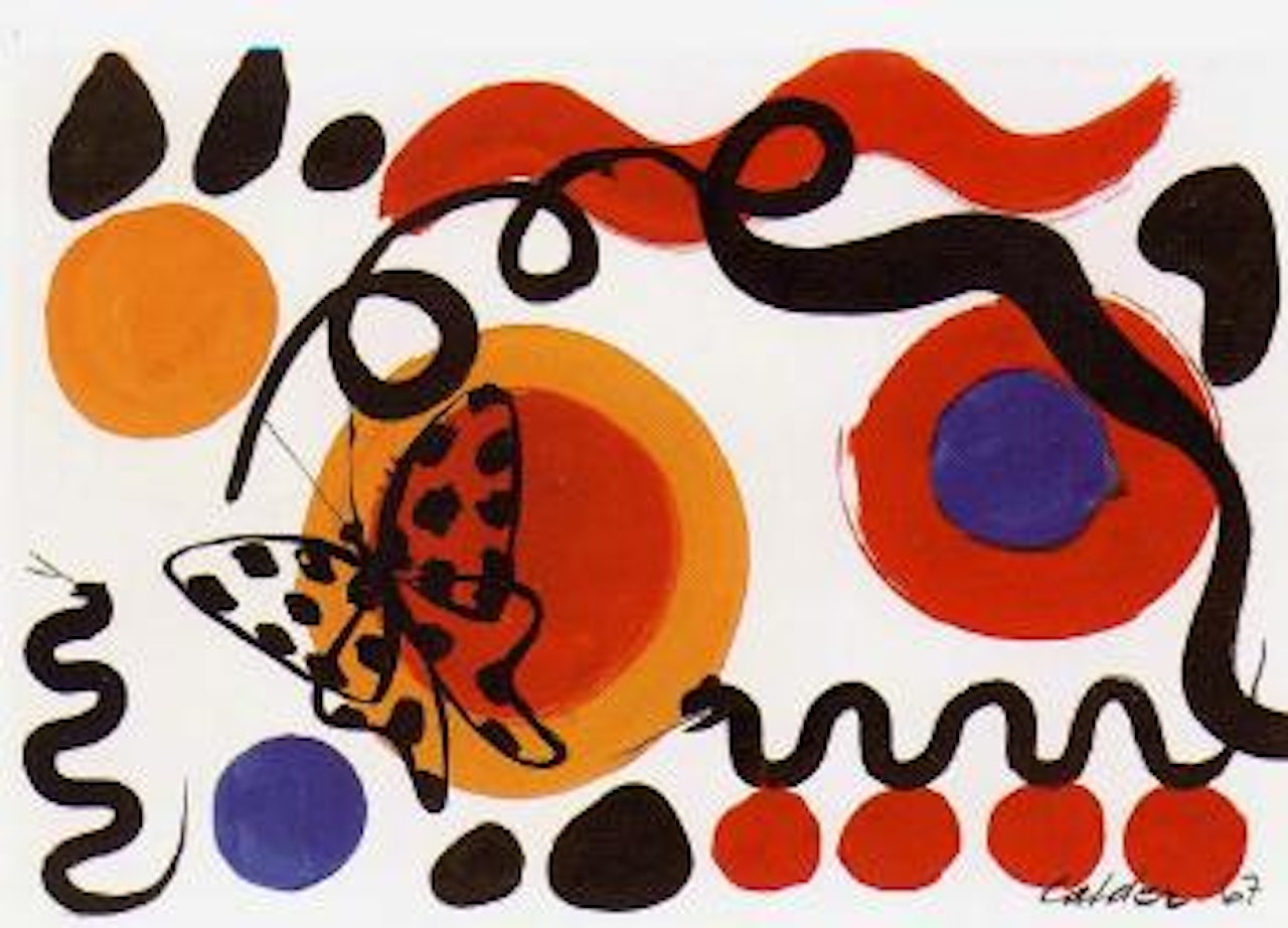 Butterfly in the flame by Alexander Calder