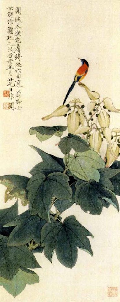 Flower and bird by Yu Fei'an