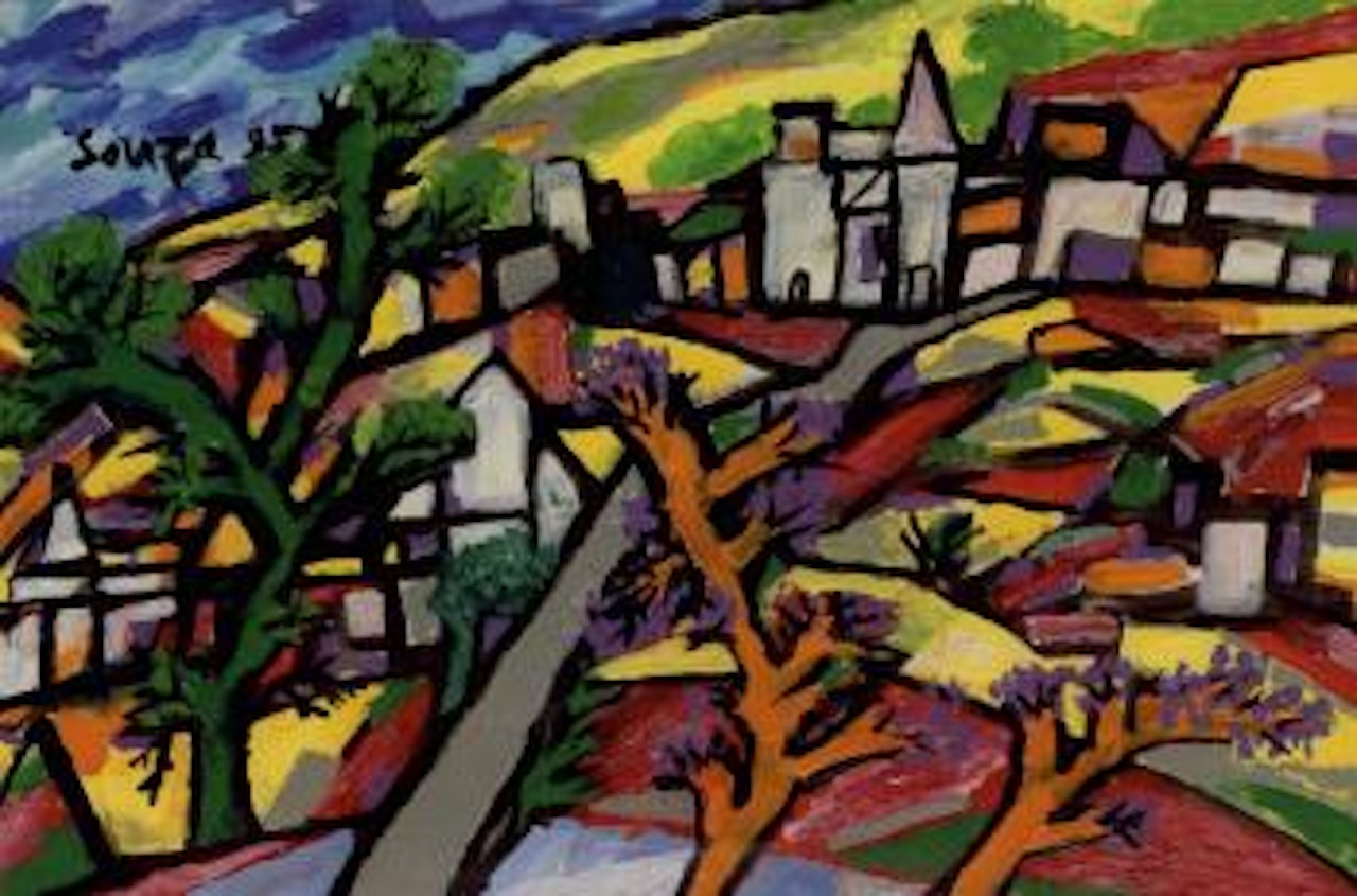 Landscape with mountain by Francis Newton Souza