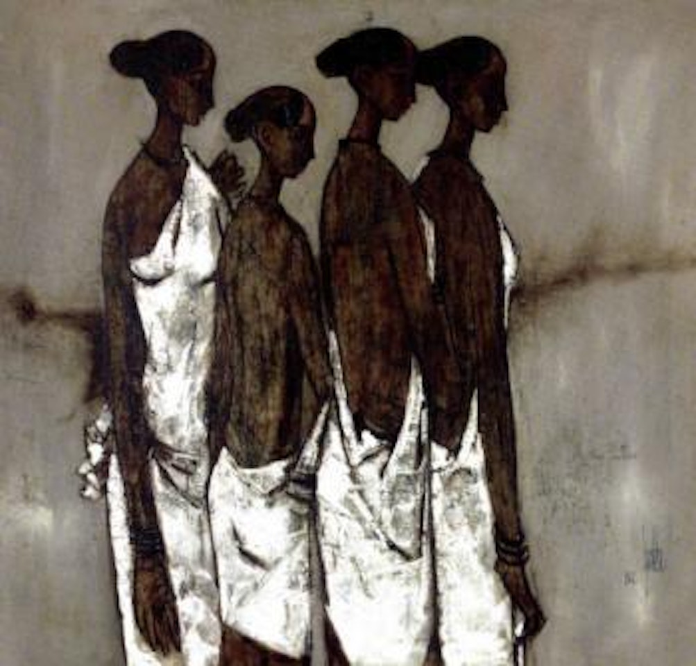 Untitled - Black figures by B Prabha