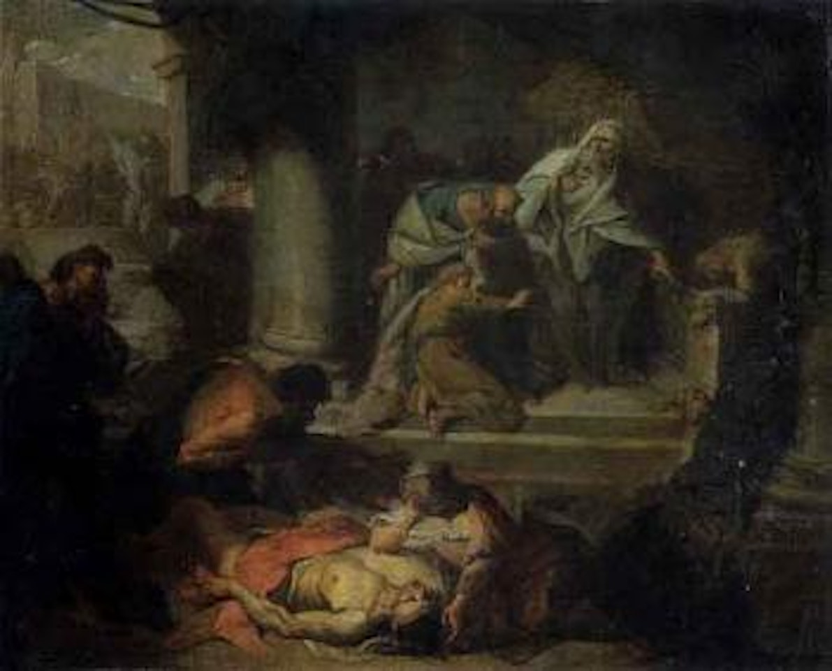 Scene de la peste d'Asdod by Jean Baptiste Marie Pierre