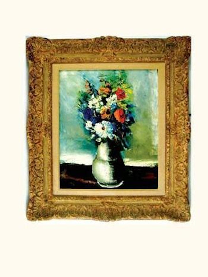Bouquet de fleurs dans un vase blanc by Maurice de Vlaminck