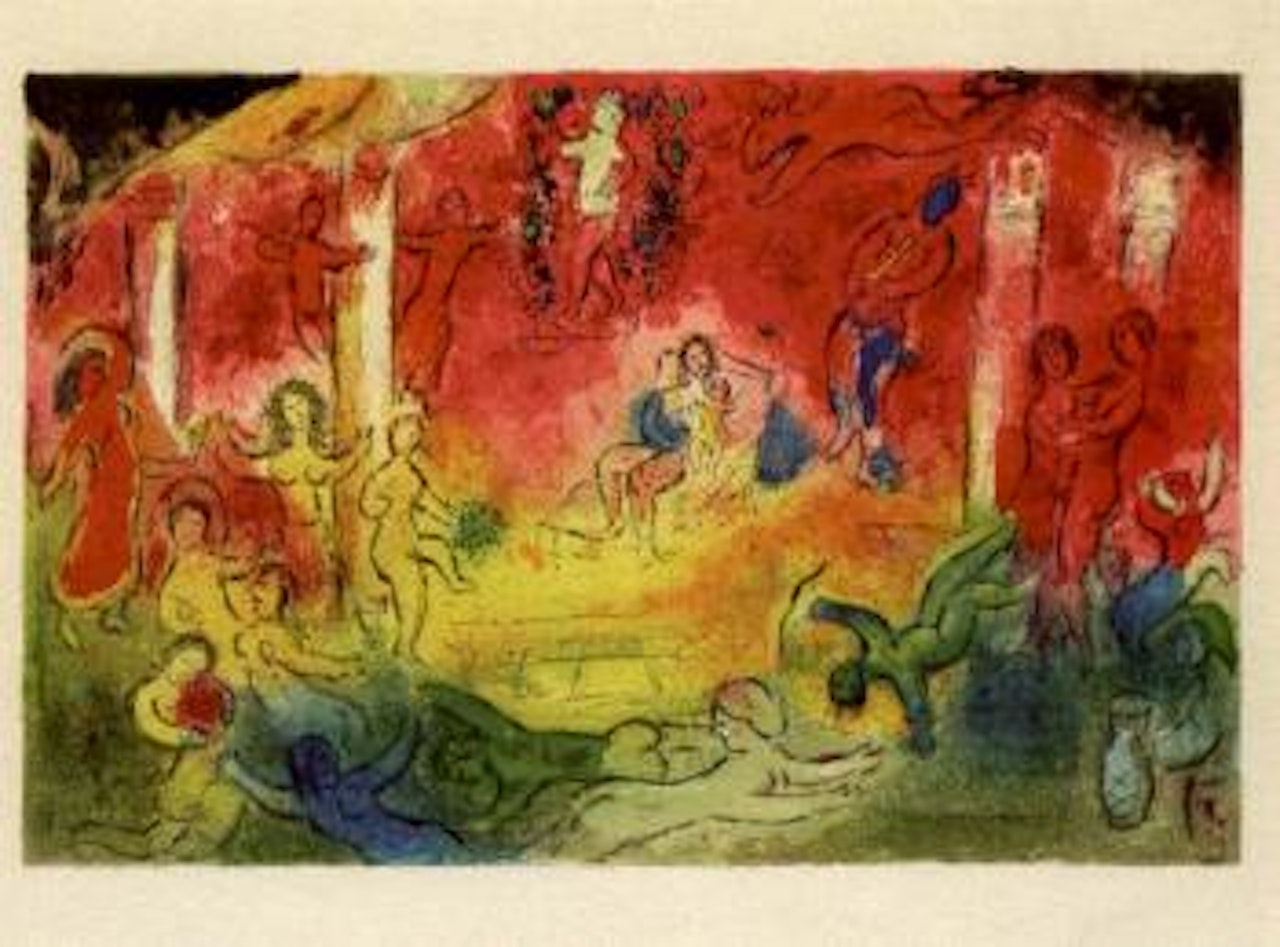 Temple and history of Bacchus by Marc Chagall