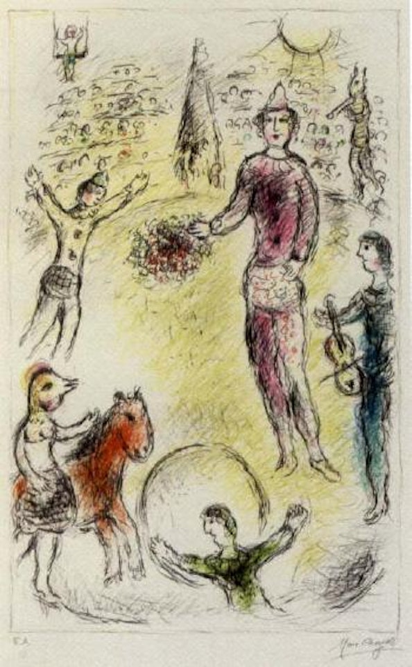 Musical clowns by Marc Chagall