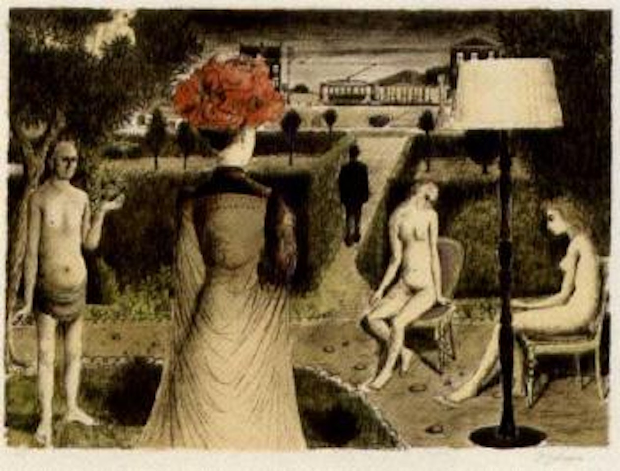 The garden by Paul Delvaux