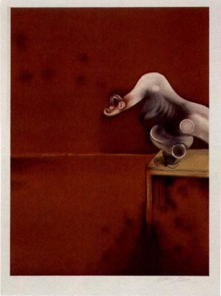 Second version of triptych 1944, right panel by Francis Bacon