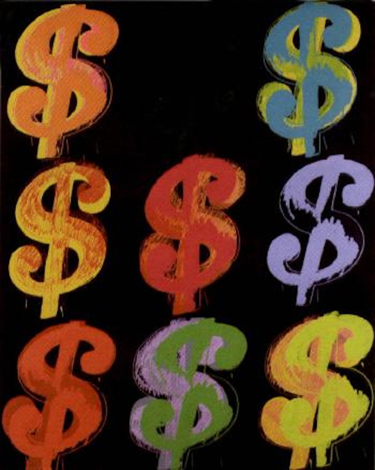 Dollar, nine by Andy Warhol