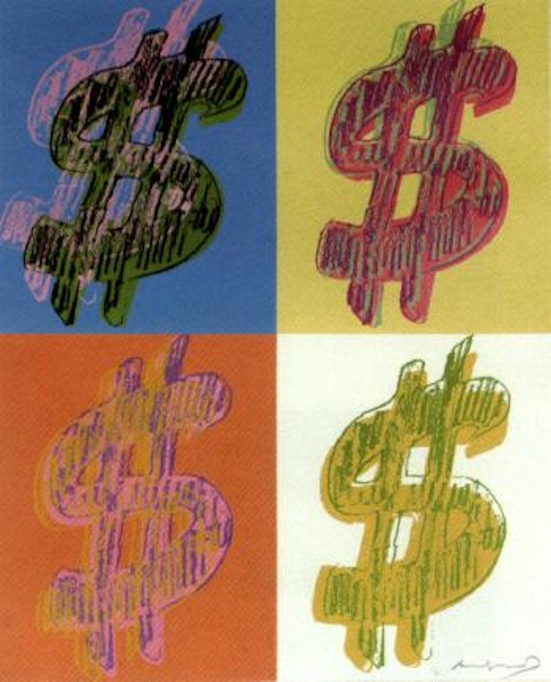 Dollar, quadrant by Andy Warhol