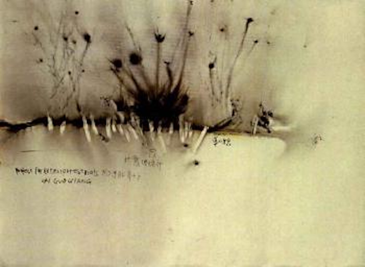 Sketch of project for extraterrestrials no 9, fetus movement by Cai Guo-Qiang