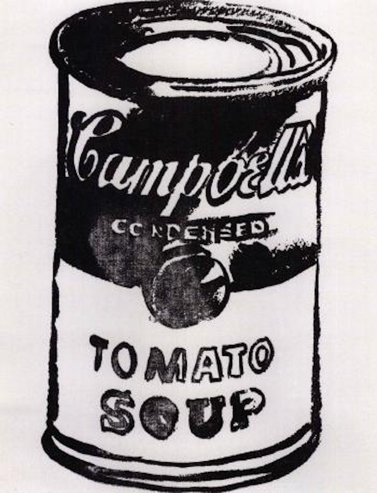 Campbell's Tomato Soup can, white by Andy Warhol