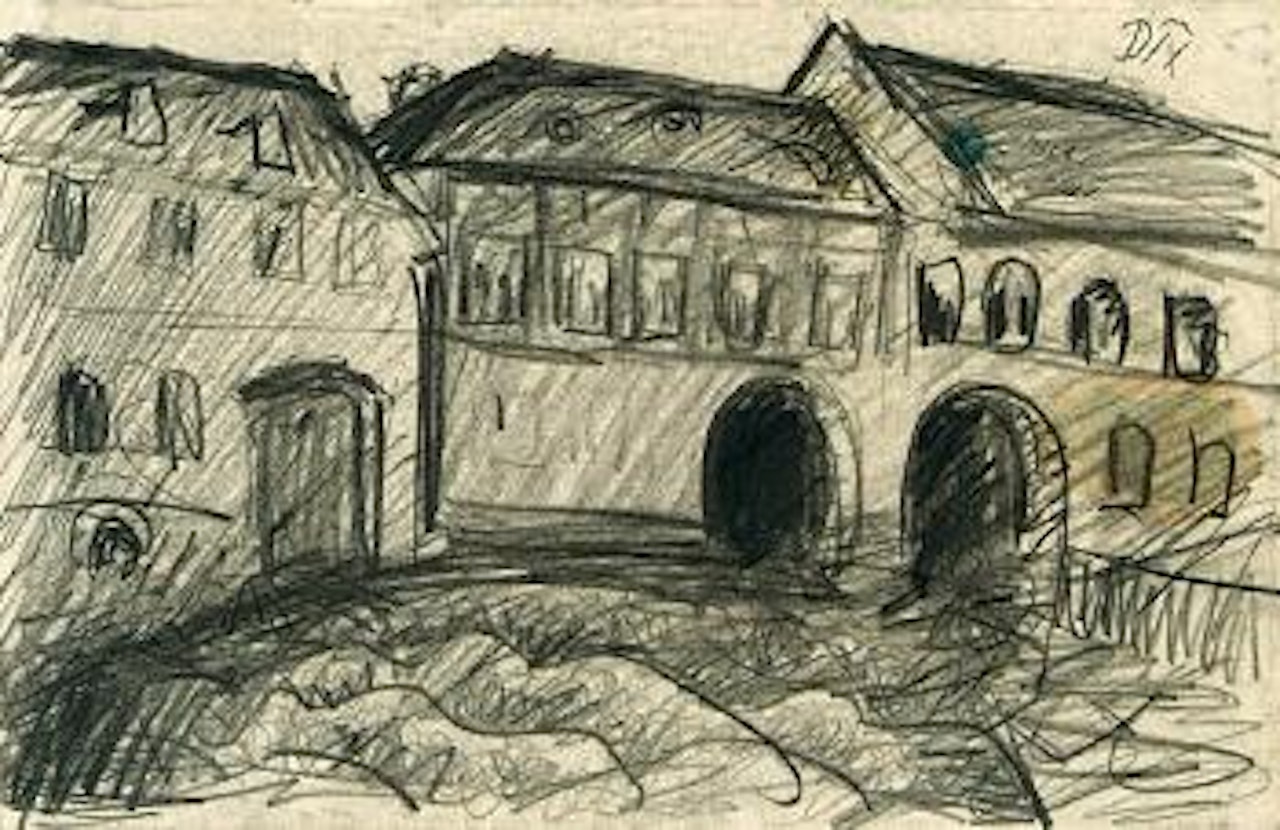 Village in Thuringen by Otto Dix