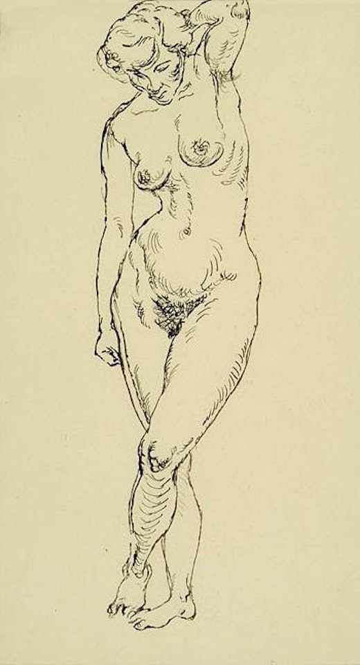 Standing female nude by George Grosz