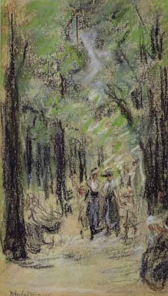 People walking in Tiergarten by Max Liebermann