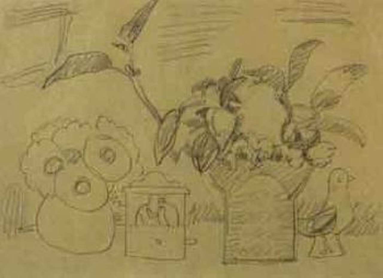 Sketch for still life by Gabriele Münter