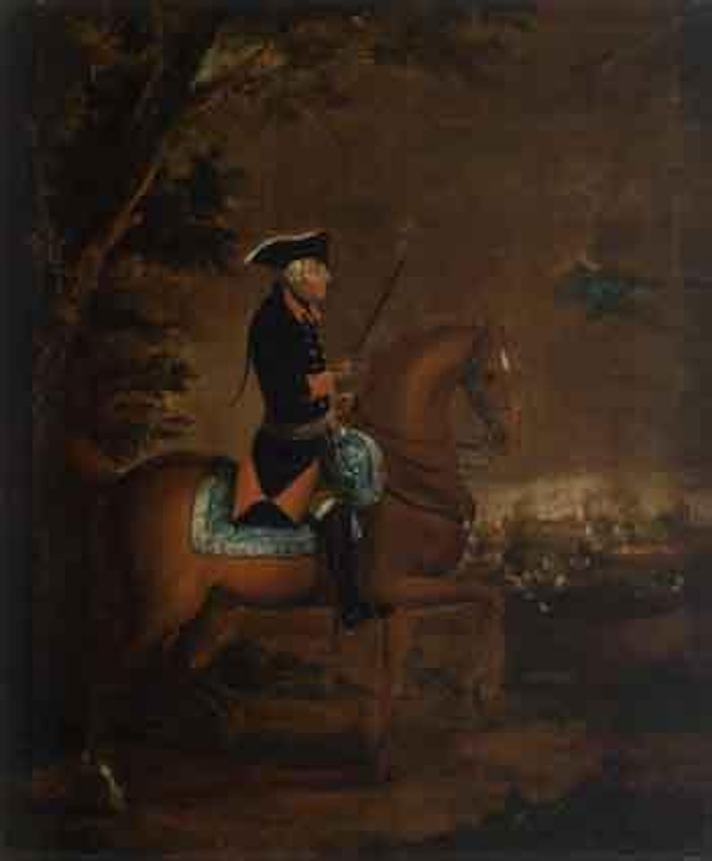 Frederick the Great on horseback by German School