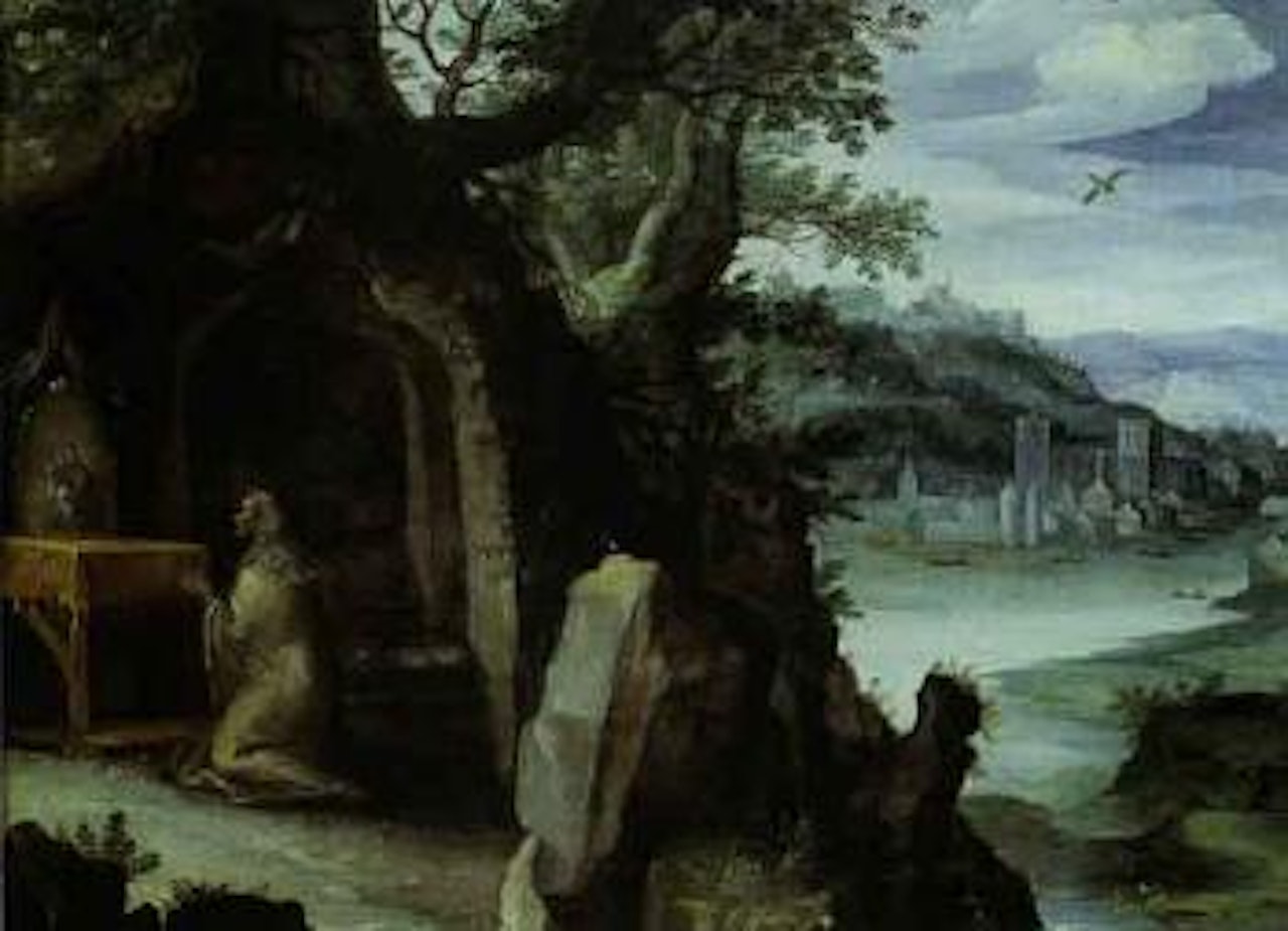 Sainte Galle en priere by Jan Brueghel the Younger