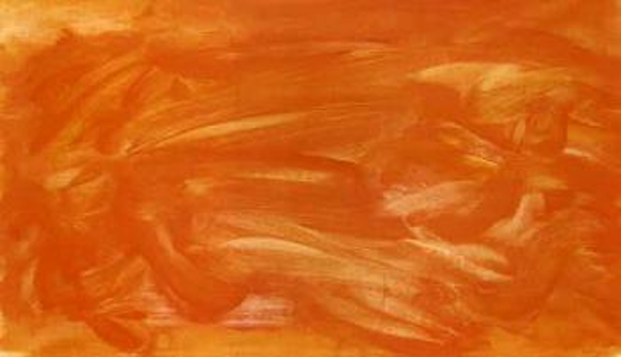 Composition orange by Jean Messagier