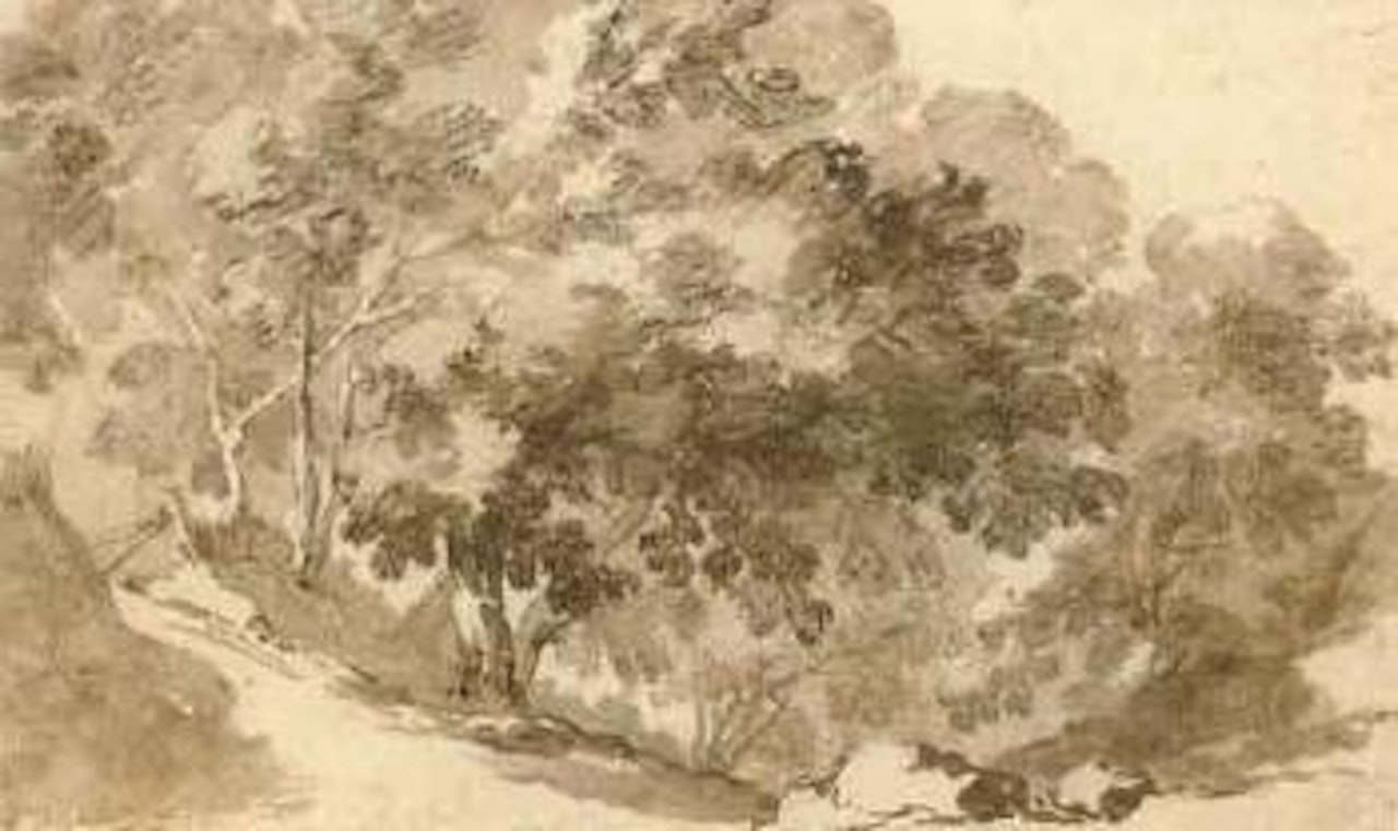 Wooded hillside by Jan de Bisschop