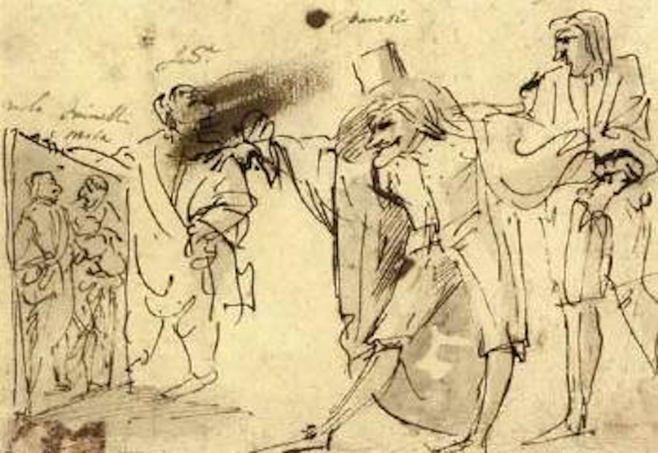 Caricature of the artist by Pier Francesco Mola