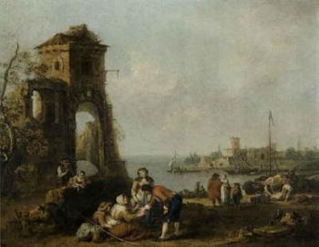 Architectural capriccio by Francesco Zuccarelli