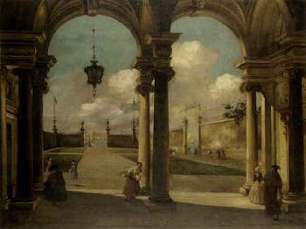 Venetian capriccio by Canaletto