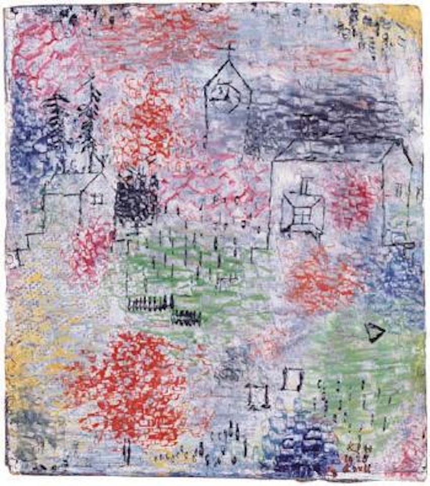 Landscape with village church by Paul Klee