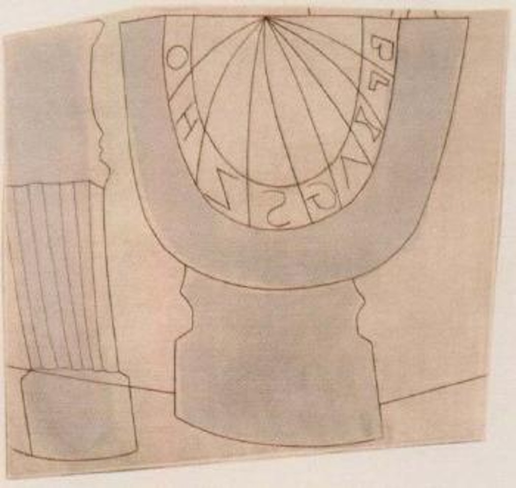 Turkish sundial, column and tree by Ben Nicholson, O.M.
