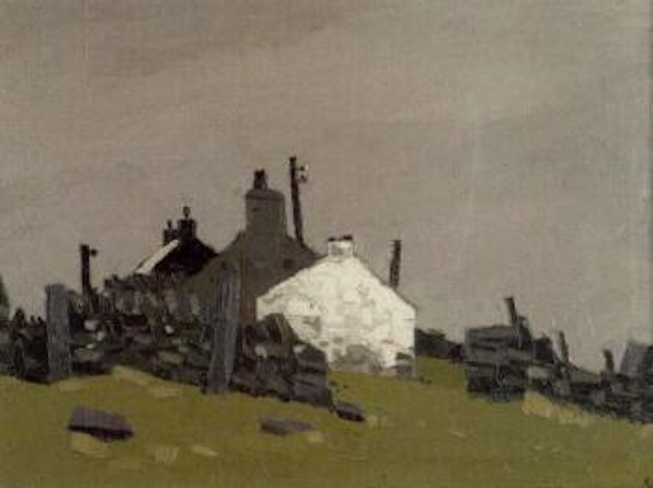 Cottages, Cesarea by Kyffin Williams