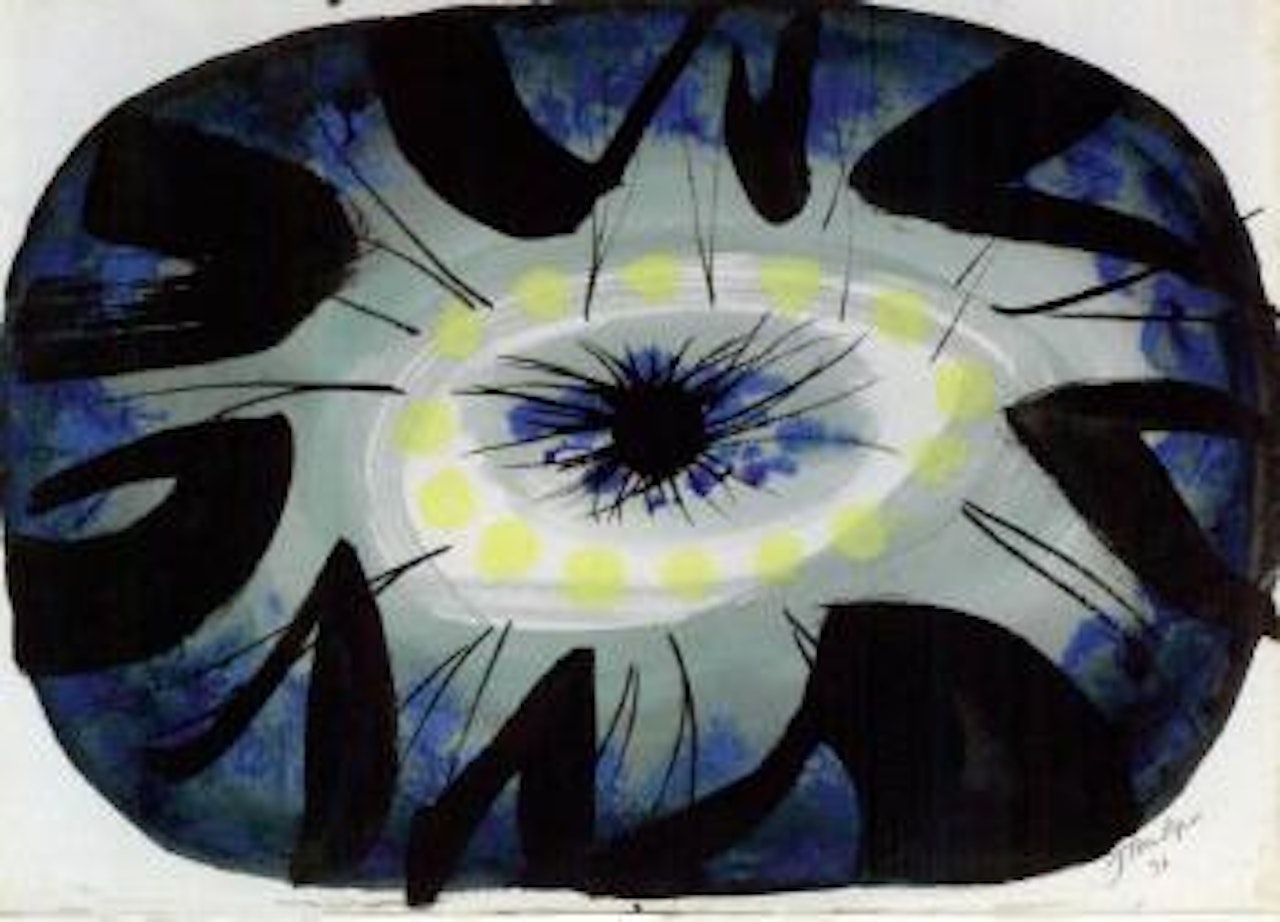 Studies foe ceramic plate designs by John Piper