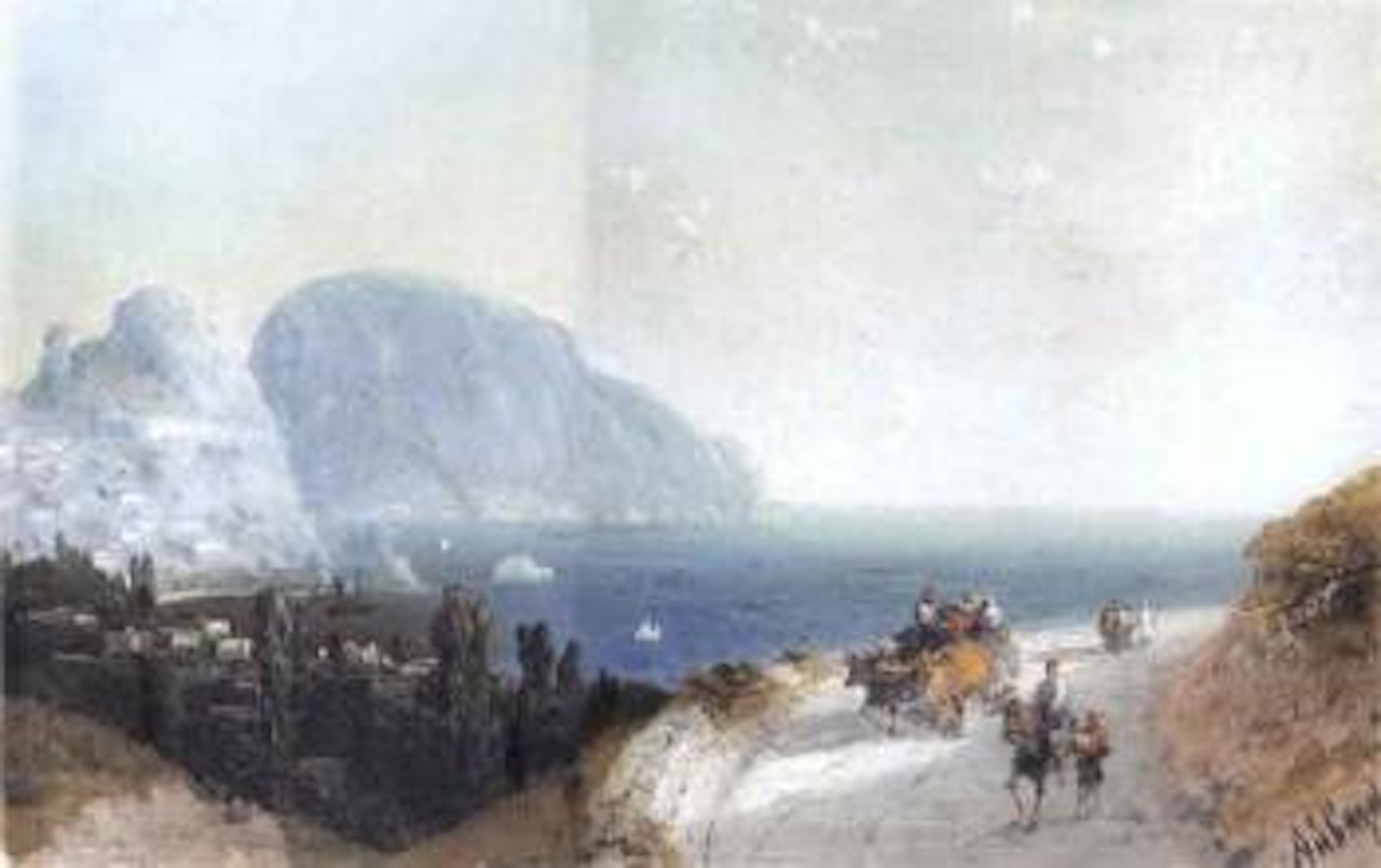 Travellers in Gurzuf by Ivan Konstantinovich Aivazovsky