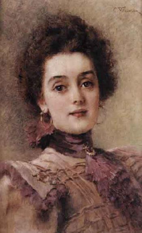 Russian beauty by Konstantin Makovsky