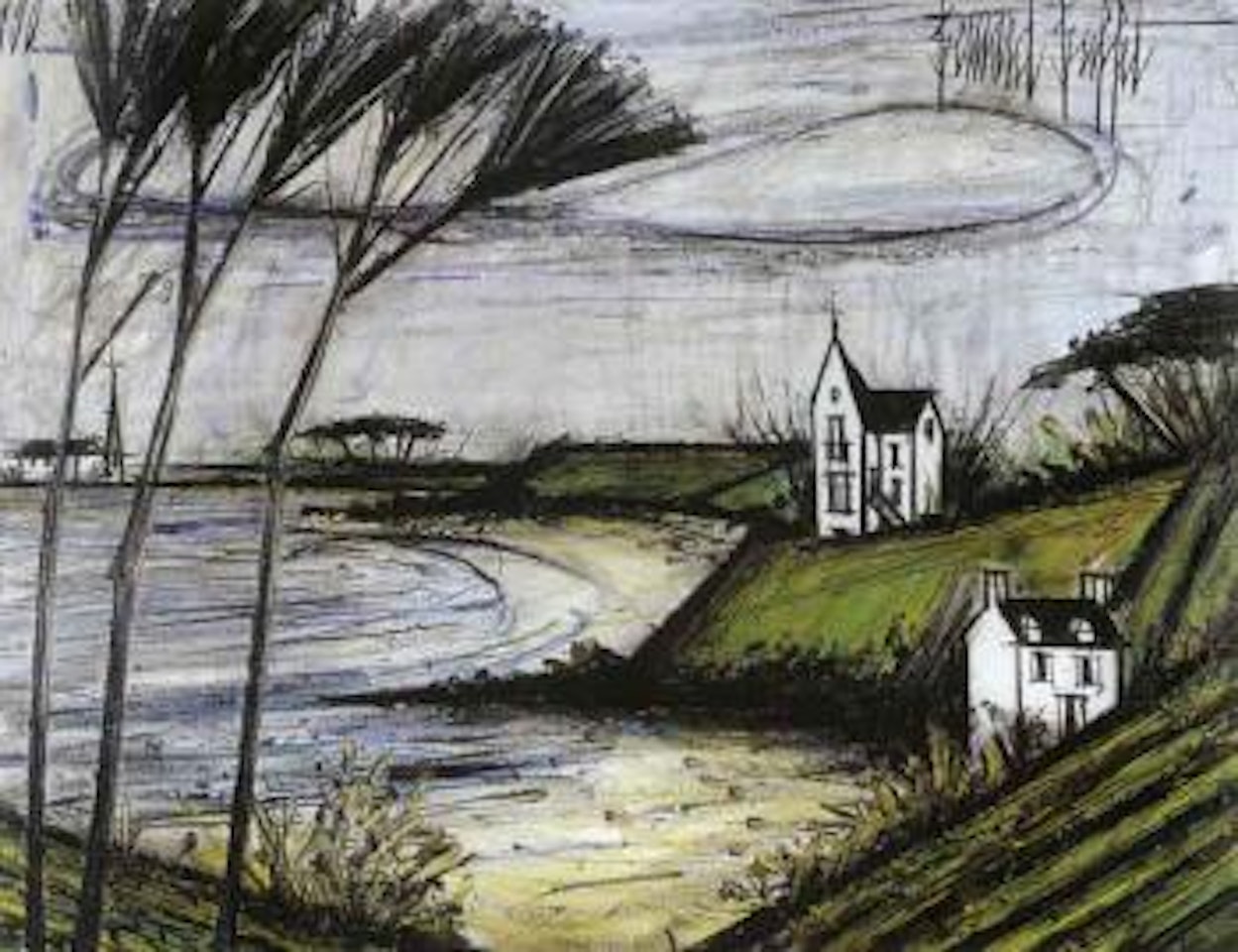Les quatre veaux, cote du nord by Bernard Buffet