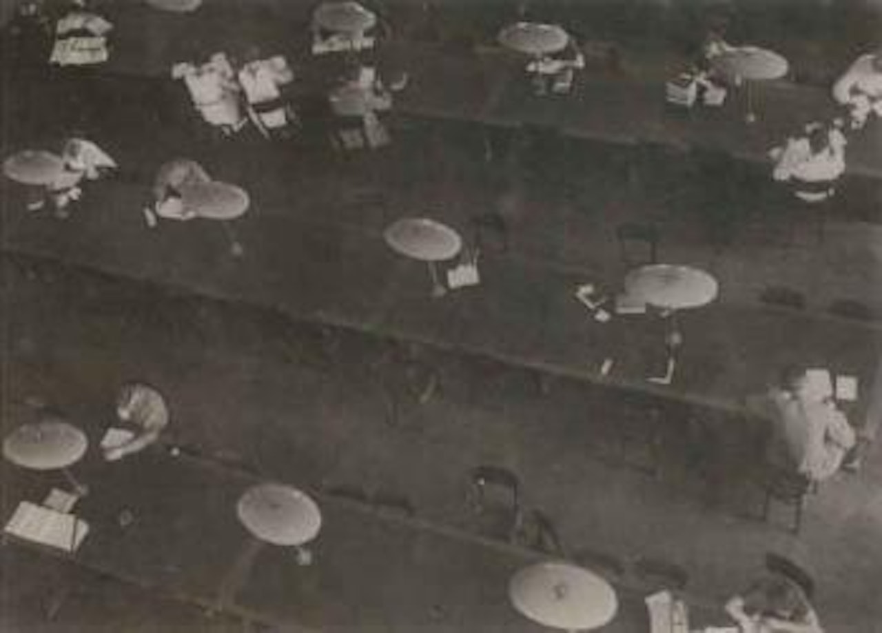 At the Lenin library by Alexander Rodchenko