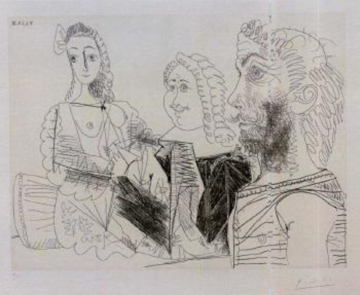 Homme et gilet songeant aux amours d'un mousquetaire by Pablo Picasso