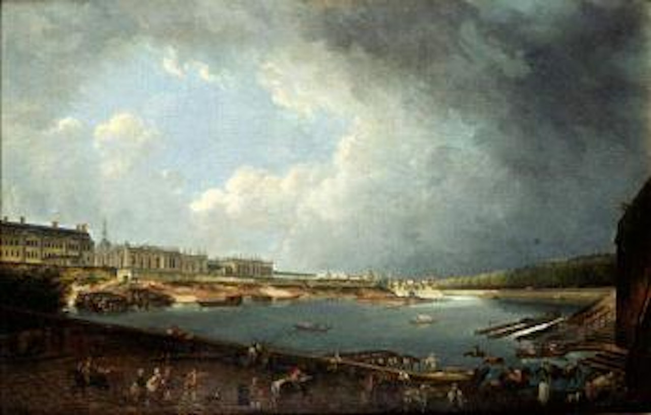 Vue de Palais Bourbon by Pierre Antoine Demachy