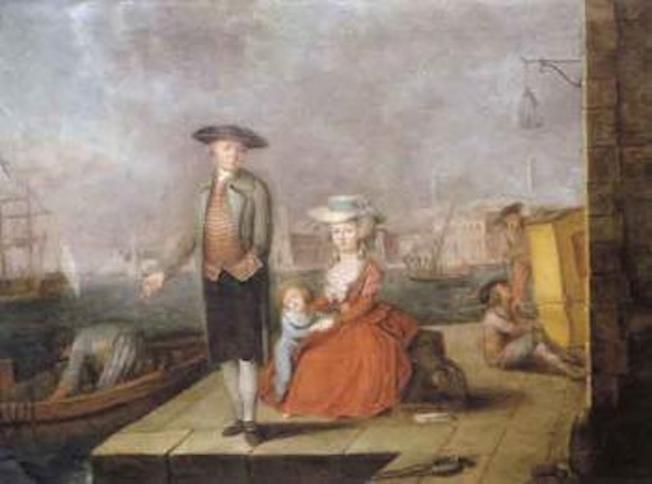 Debarquement de la famille Martin a Marseille by French School