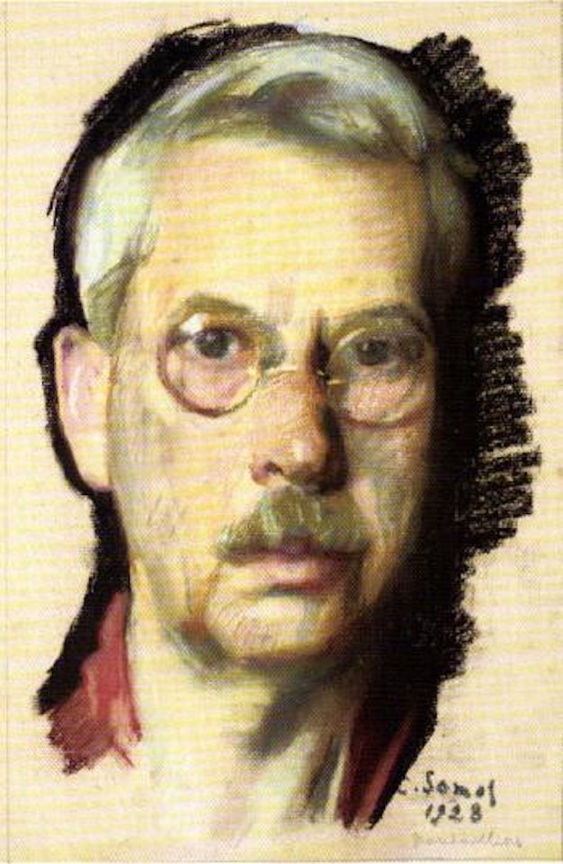Self portrait with pince-nez by Konstantin Somov
