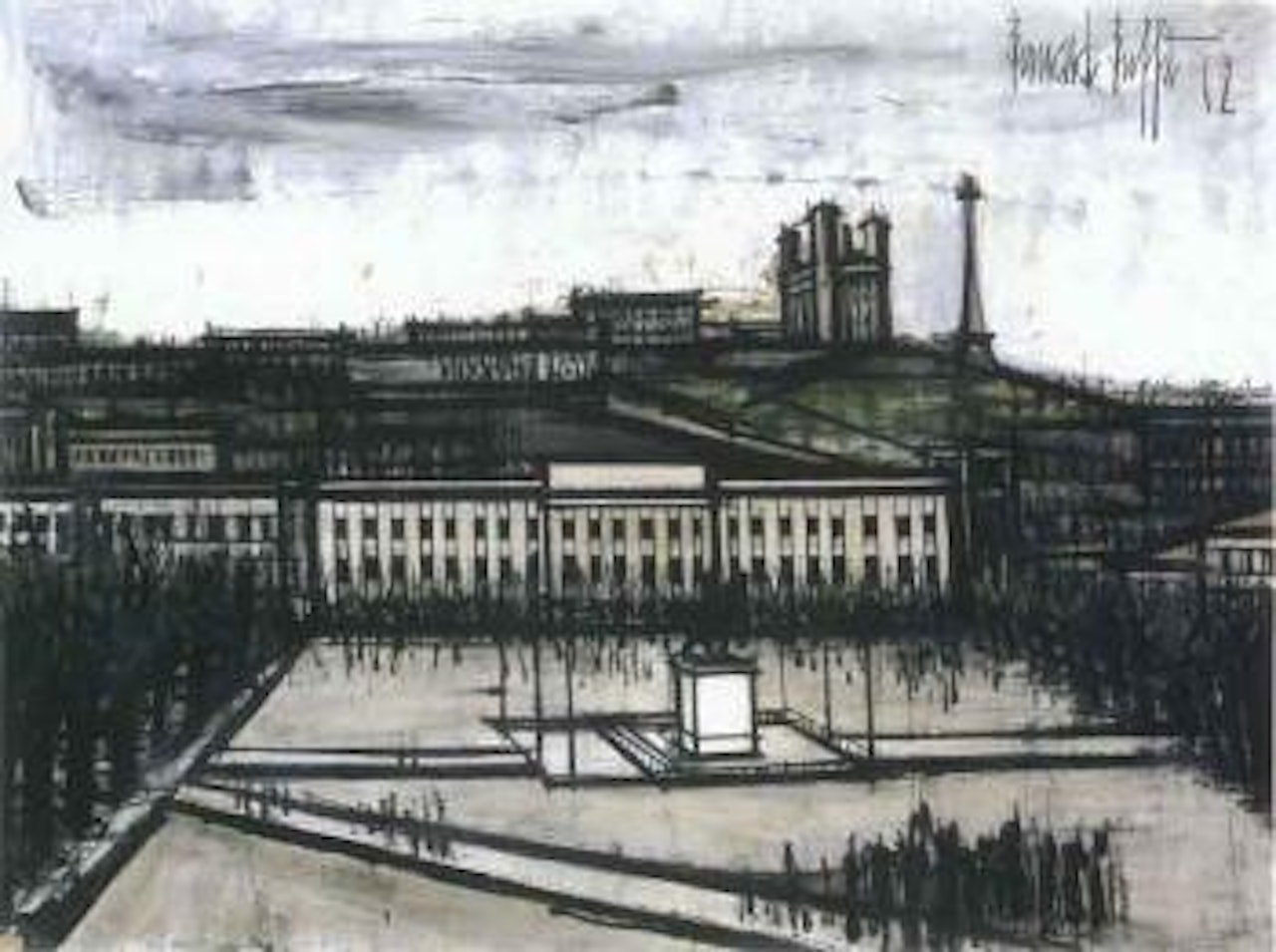 Lyon, place Bellecourt by Bernard Buffet
