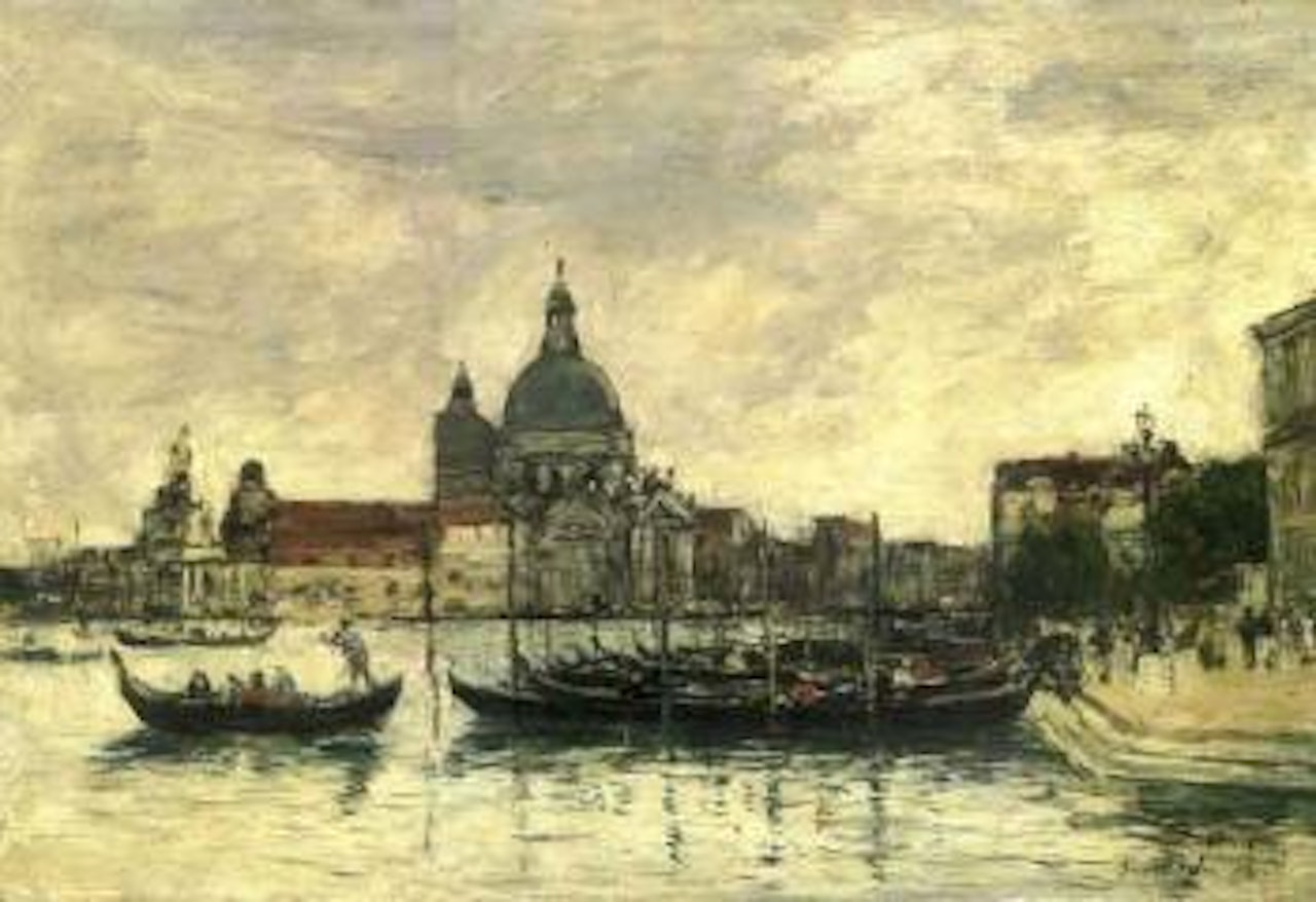 Le Mole a la Salute by Eugène Boudin