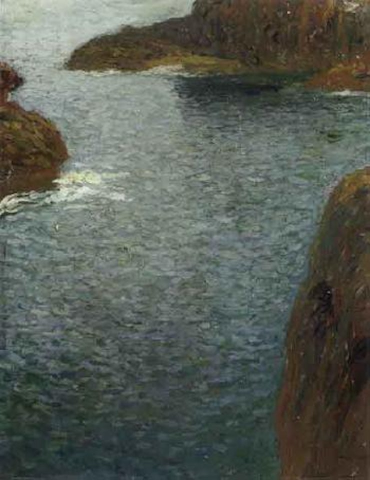 Coastal landscape by Henri Jean Guillaume Martin