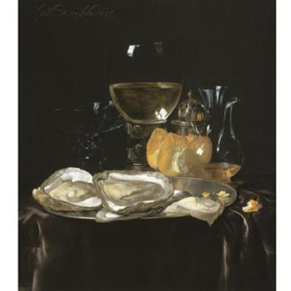 Still life with Roemer, carafe and glass tazza by Willem van Aelst