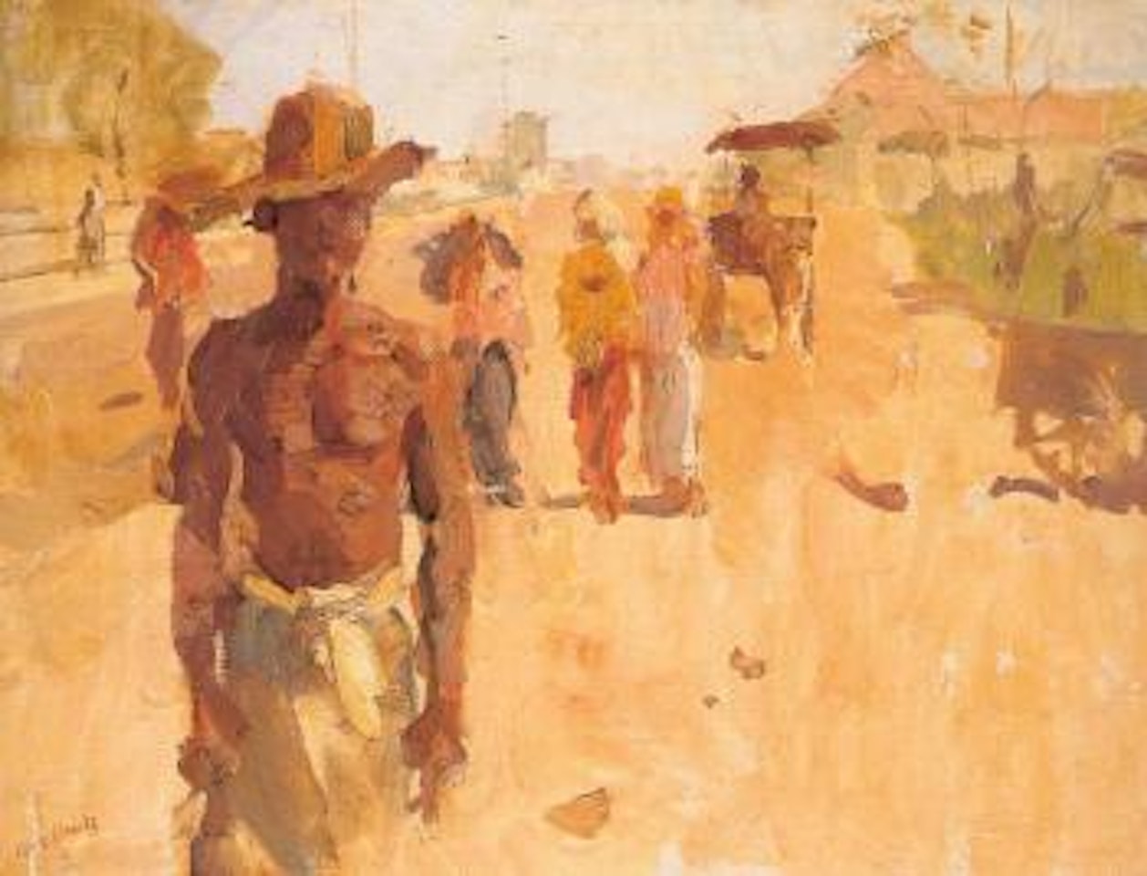 Man at the Kraton by Isaac Israels