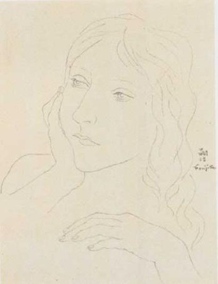 Portrait de Yuki by Leonard Tsuguharu Foujita