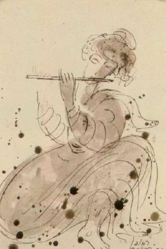 The flutist by Reuven Rubin