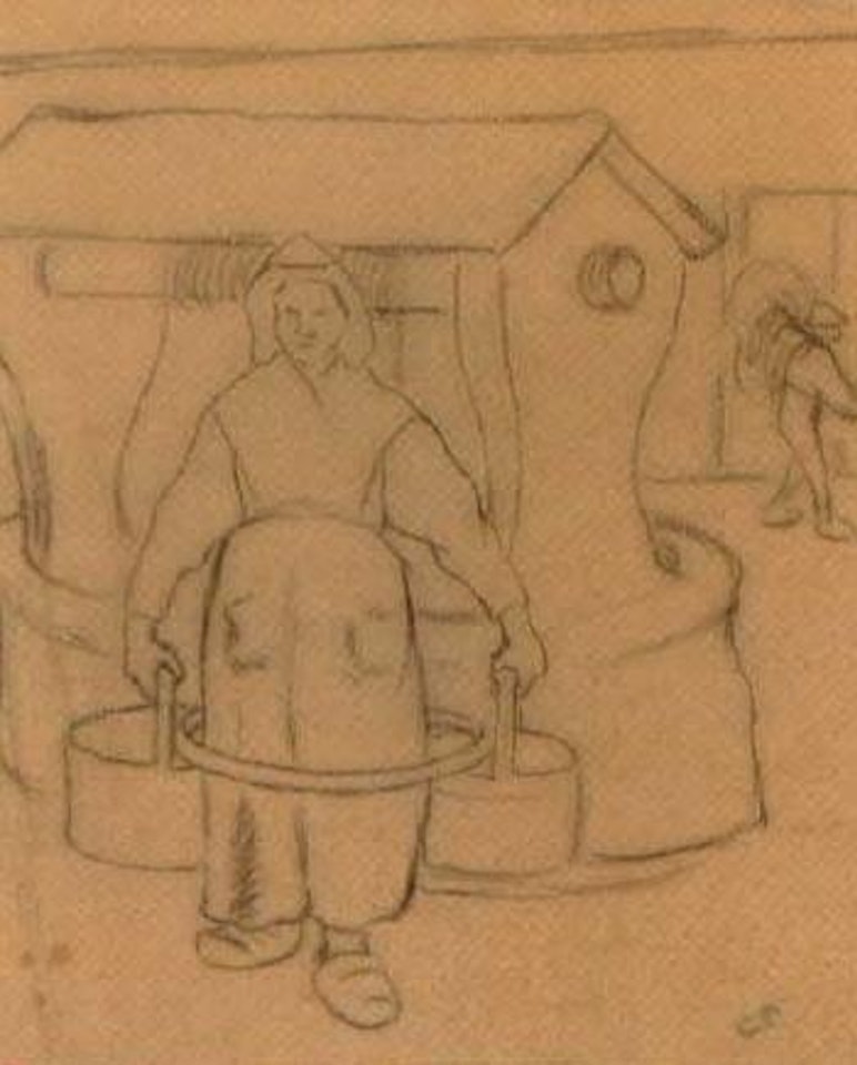 Paysanne aux seaux by Camille Pissarro