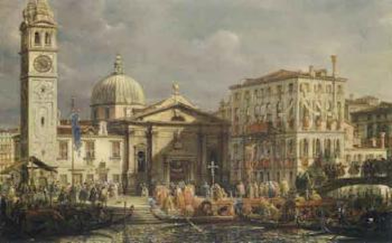 L'arrivee du Bucentaure. Vue de Santa Maria Formosa by Francesco Zanin