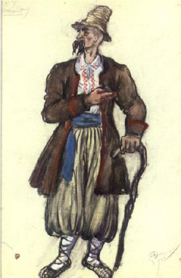 Ukrainian peasant. Vagabond by Mstislav Valerianovich Dobuzhinsky