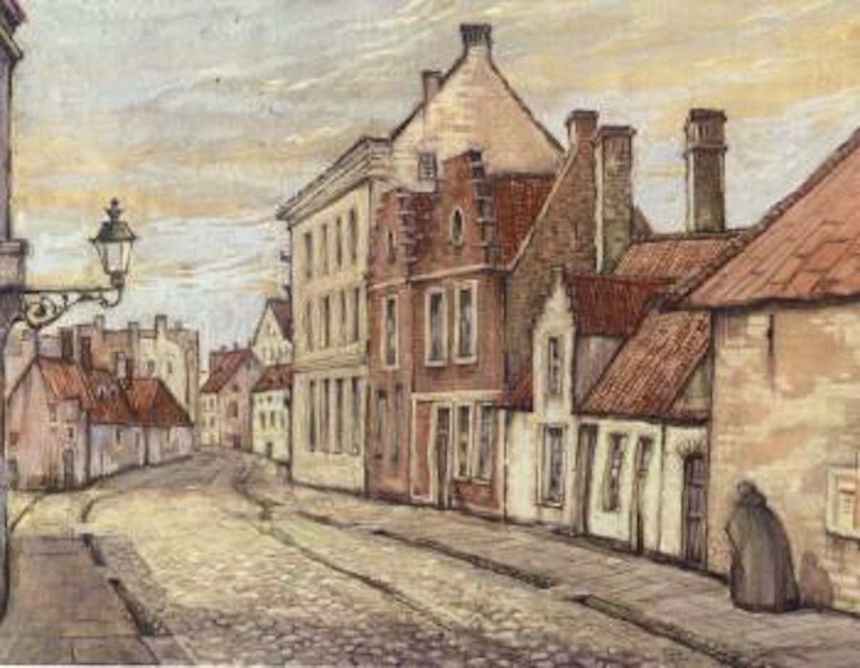 Street in Bruges by Mstislav Valerianovich Dobuzhinsky