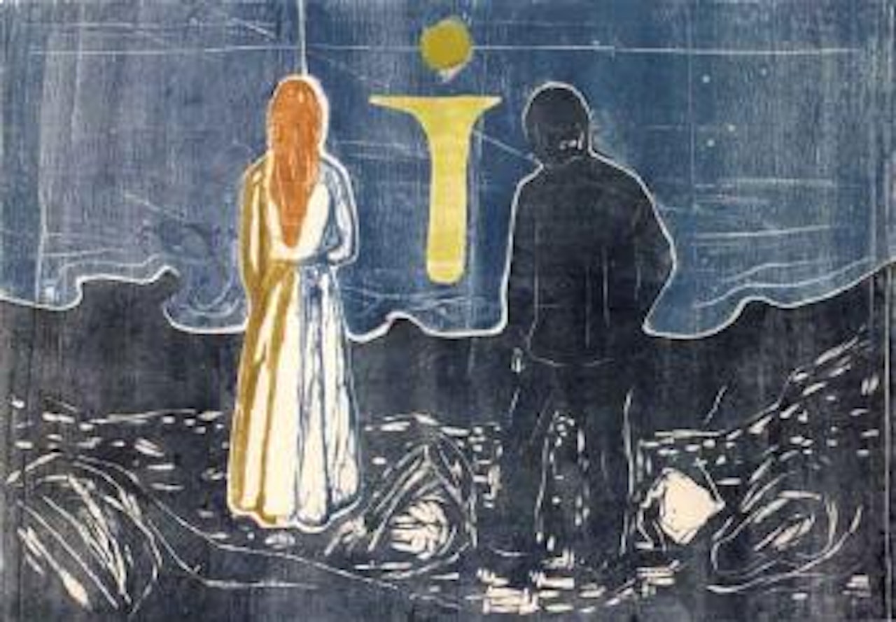 Two people - the lonely by Edvard Munch