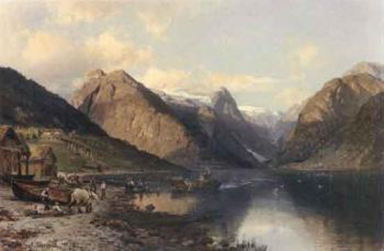 Fjaerland's fjord in Sogn by Anders Monsen Askevold